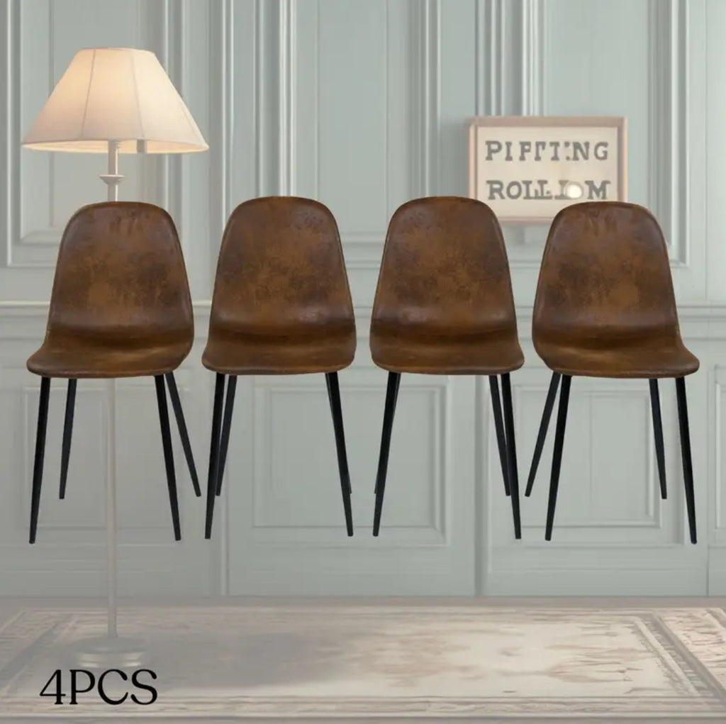 Set of 4/6/8 Office Reception Chairs - Suede Upholstered Chairs with Metal Legs, Mid-Back, Footrest, Armless Design for Waiting Rooms and Reception Areas