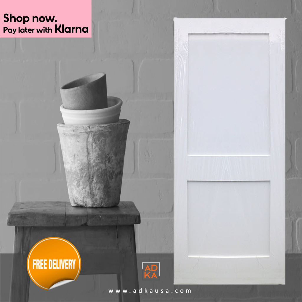 34 In. X 80 In. 1.375 In. Primed 2-Panel Hollow Core PREHUNG Interior Door