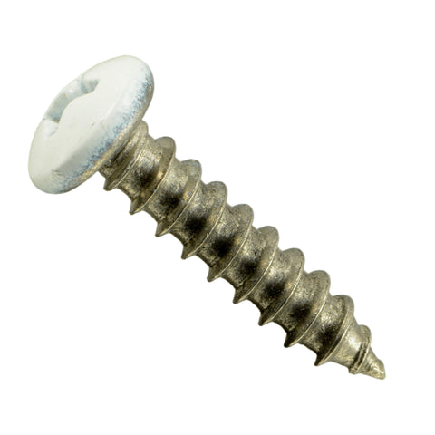 1-1/2 in. Lattice White SS Screws (12-Piece/Bag)