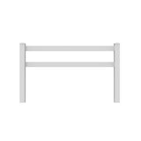 1-1/2 in. x 5-1/2 in. x 8 ft. White Vinyl Ranch Fence Rail - more colors