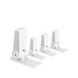 Paquete de 12 pestillos a prueba de bebés con adhesivo 3M: seguridad infantil para cajones, puertas, refrigeradores, hornos, inodoros, cocinas y electrodomésticos