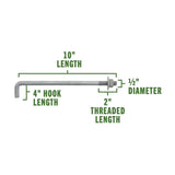 1/2-in 1/2-in x 8-in Galvanized Exterior Coarse Thread Anchor Bolt