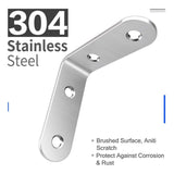 40-Pack Stainless Steel L Shape Brackets, 2" x 2" Corner Brace, Heavy Duty