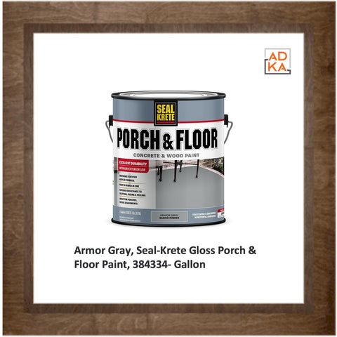 Armor Gray, Seal-Krete Gloss Porch & Floor Paint, 384334- Gallon