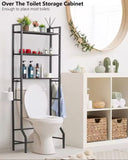 Over Toilet Storage,3-Tier Bathroom Shelf Storage Rack Freestanding Above Toilet Shelving for Restroom Behind, Laundry, Balcony