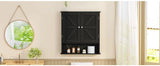 Bathroom Wall Cabinet, Bathroom Cabinet with Barn Doors & Adjustable Shelf, Medicine Cabinet for Laundry Room, Living Room