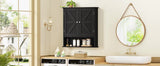 Bathroom Wall Cabinet, Bathroom Cabinet with Barn Doors & Adjustable Shelf, Medicine Cabinet for Laundry Room, Living Room