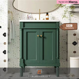 24” Bathroom Vanity with Sink, Powder Room Small Bathroom Vanity with 2-Door Cabinet, Undermount Sink, (Vogue Green)