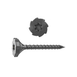 Tornillos para placas de cemento con cabeza dentada con punta de estrella n.° 9 x 1-1/4 pulg. (paquete de 185)