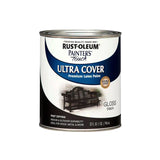 Pintura látex premium brillante Painter's Touch Ultra Cover de Rust-Oleum, color negro, 276166, cuarto de galón