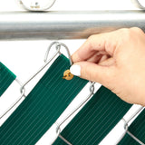 Listones de cerca de alambre de cadena, rollo de cinta para cubrir pantallas de privacidad con sujetadores de latón, diseño de panel tejido para el hogar, la escuela, el negocio, los estadios (1,8 pulgadas x 246 pies, verde)