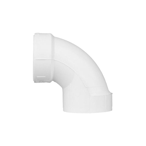 Codo de PVC de 90 grados Charlotte Pipe Schedule 40 de 1-1/2 pulg. de diámetro interior x 1-1/2 pulg. de diámetro interior, paquete de 1