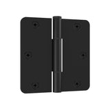 Bisagra para puerta antichirridos DKAKU de 3-1/2 pulg. x 5/8 pulg. de radio, color negro mate