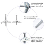 Pernos de anclaje para paneles de yeso, tornillos de pared, palanca para accesorios para colgar en seco - Tamaño: 2,36" x 2,17" x 0,59"