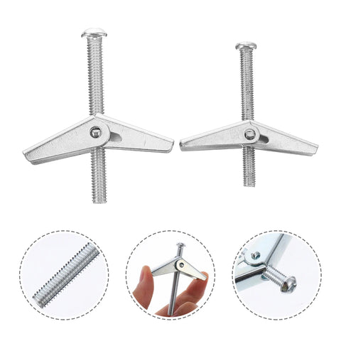 Pernos de anclaje para paneles de yeso, tornillos de pared, palanca para accesorios para colgar en seco - Tamaño: 2,36" x 2,17" x 0,59"