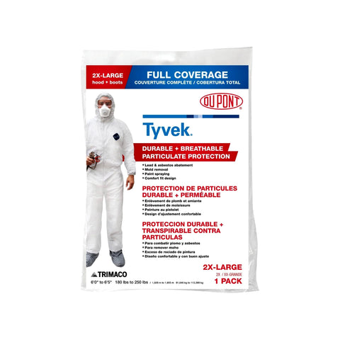 Mono de pintor con capucha y botas DuPont Tyvek XL (4 tamaños)