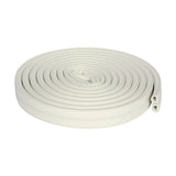 Burlete de goma resistente de la marca Duck de 0,38" x 0,25" x 17' con espacio medio para la intemperie, color blanco