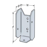 Soporte de riel de cerca galvanizado FB ZMAX para madera nominal de 2 x 4