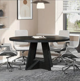 47" Round Dining Table, Wooden Kitchen Table for 4-6 People, Circle Dining Table for Dining Room, Kitchen, Living Room (Only Table)