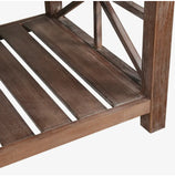 [Sturdy Farmhouse Storage Sofa Table] 47in Rustic Coffee Table Farmhouse Rustic 2 Tier Storage Sturdy Wooden Frame TV Table Center Table For Living Room Industrial Sofa Table Or Office Easy Assembly