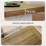 HWB Square Coffee Table, Wood Center Table For Living Room, Rustic Farmhouse Living Room Tables - Walnut