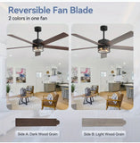 65 Inch Industrial Modern Ceiling Fan with Lights - 5 Reversible Blades, Remote Control, DC Motor, 6-Speed Adjustable, 3 Color Temperatures, Downrod Mount, Matte Black Finish for Bedroom & Living Room, Living Room Fan | Industrial Ceiling Fan | Lighting F
