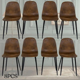 Set of 4/6/8 Office Reception Chairs - Suede Upholstered Chairs with Metal Legs, Mid-Back, Footrest, Armless Design for Waiting Rooms and Reception Areas