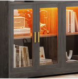 Wehom Spacious Sideboard Buffet Table with LED Lighting for Living Room
