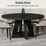 47" Round Dining Table, Wooden Kitchen Table for 4-6 People, Circle Dining Table for Dining Room, Kitchen, Living Room (Only Table)