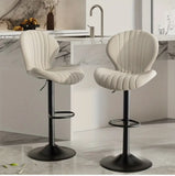 Set of 2 Bar Stools Modern Swivel Bar Chairs, Barstools Counter Height with High Backrest, Easy Assembly for Bar, Kitchen, Dining Room