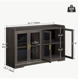 Wehom Spacious Sideboard Buffet Table with LED Lighting for Living Room