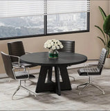 47" Round Dining Table, Wooden Kitchen Table for 4-6 People, Circle Dining Table for Dining Room, Kitchen, Living Room (Only Table)