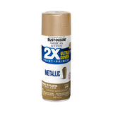 Pintura en aerosol metálica ultra cubriente American Accents 2X de Rust-Oleum, dorada, 12 oz