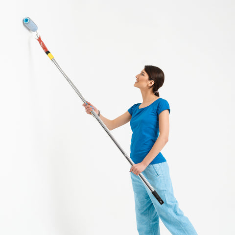 HANXIULIN - Varilla de extensión de rodillo de pintura retráctil de hasta 2 metros, herramienta de extensión de cepillo de limpieza desmontable