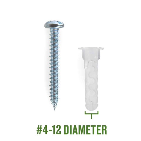 Anclajes de pared Hillman Sharkie, blancos, para interiores, de nailon, n.° 4-10, 30 lb, 8 juegos