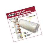 Parche reparador de paredes y techos Wet &amp; Set de Hyde Tools, 5 pulgadas de ancho x 15 pulgadas de largo, relleno de tela para paredes