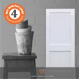 34 In. X 80 In. 1.375 In. Primed 2-Panel Hollow Core PREHUNG Interior Door