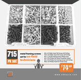 715 pk set of metal framing screws set for on-field technicians