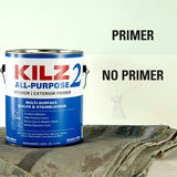 Imprimador, sellador y bloqueador de manchas para interiores y exteriores a base de agua de color blanco multiusos KILZ 2, 1 cuarto de galón