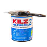 Imprimador, sellador y bloqueador de manchas para interiores y exteriores a base de agua de color blanco multiusos KILZ 2, 1 cuarto de galón