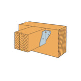 Soporte para vigas de montaje frontal galvanizado LUS ZMAX para madera de 2 x 6 de sección nominal