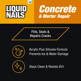 Adhesivo para reparación de hormigón y mortero para interiores y exteriores de color gris Liquid Nails Tough Repair de 10,3 oz