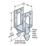 Base de poste galvanizado sin separadores PB ZMAX para madera nominal de 4 x 4