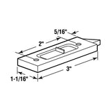 Cerradura para ventana Prime-Line de 2 pulgadas en bronce blanco, paquete de 2