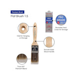 Pro Grade Home Wall / Trim House Paint Brush Set - for Cabinet Decks Fences Interior Exterior