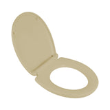 Richfield Round Enameled Wood Closed Front Toilet Seat in White Never Loosens and Removes for Easy Cleaning - 3 colors