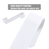 Romeda - Ganchos para colgar sobre la puerta (6 unidades), de metal resistente, color blanco, para colgar toallas, ropa y baño, soportan hasta 3 kg