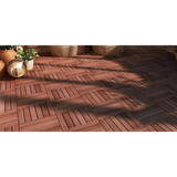 108 Solid Acacia Interlocking Deck Bricks -12 "x 12" Indoor and Outdoor Waterproof, Courtyard Garden – 108 square feet