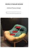 Lazy Cowhide High Rebound Sofa Chair Single Person Light Luxury Lazy Sofa Chair Italian Minimalist Living Room Leisure Chair