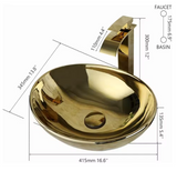 Gold Bathroom Vessel Sinks With Faucet And Drain Oval Ceramic Bowl Sinks For Bathrooms Above Counter Oval Bathroom Basin Sink